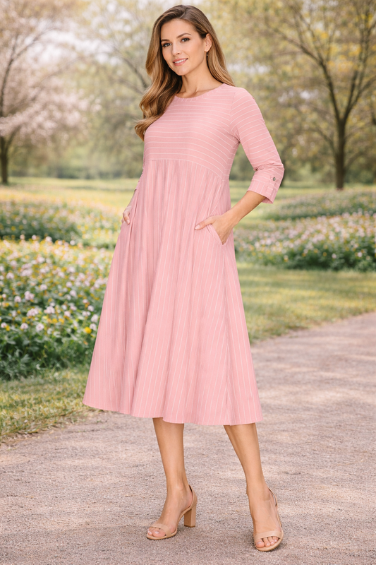 Haley-Striped Dress-6 Colors