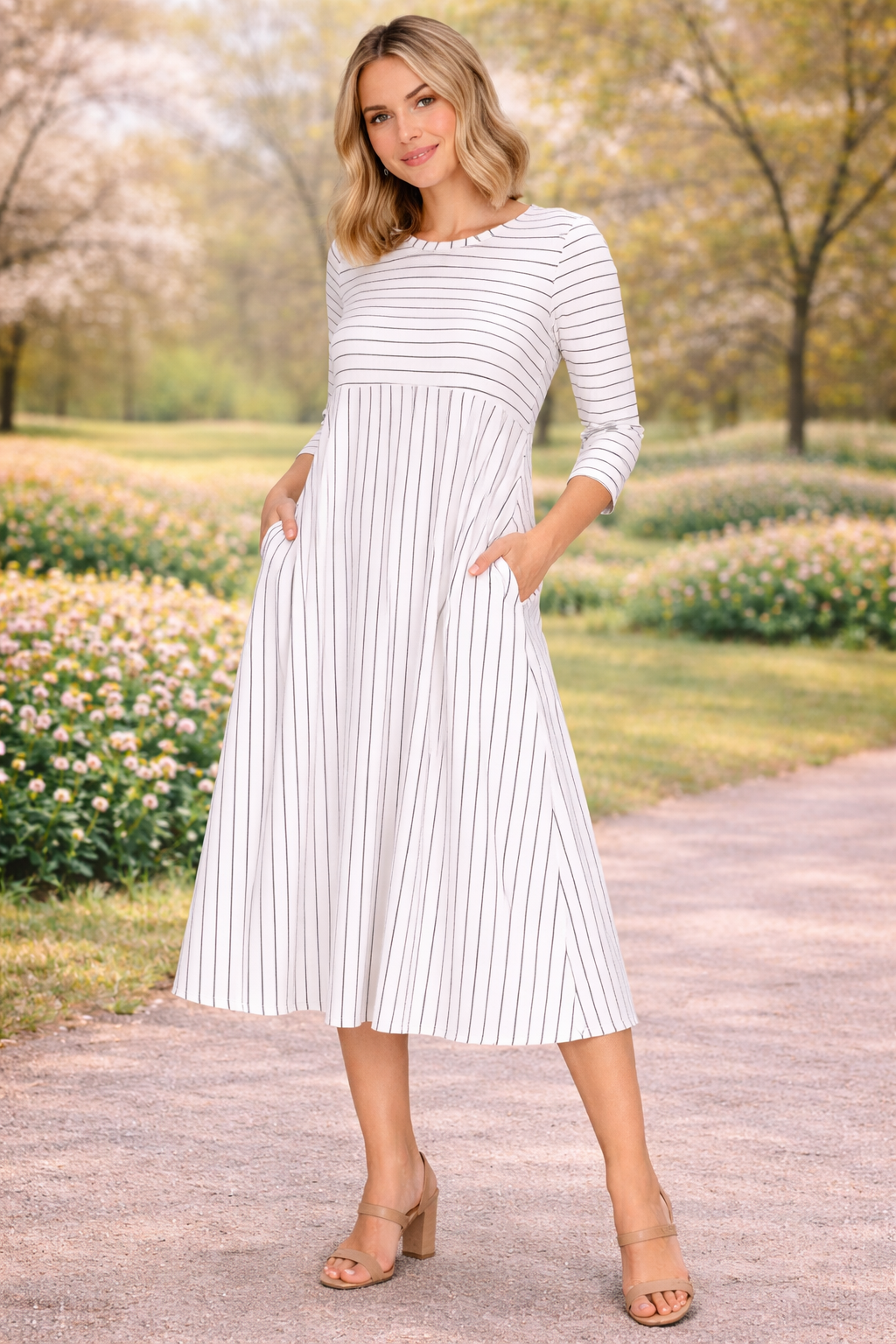 Haley-Striped Dress-6 Colors