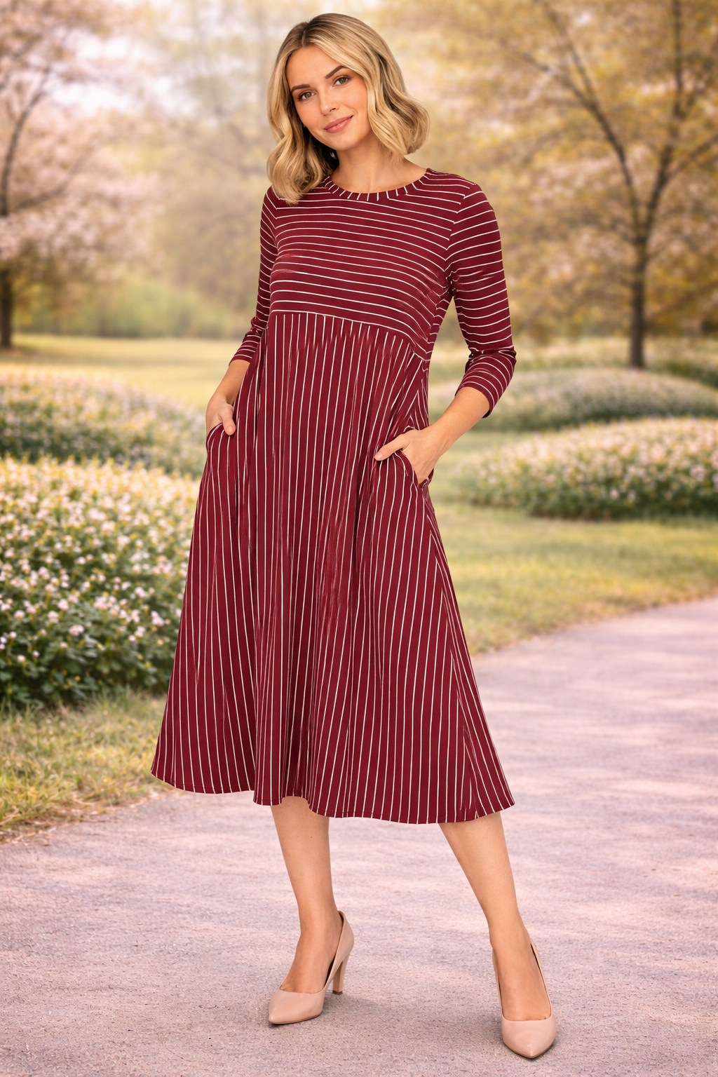 Haley-Striped Dress-6 Colors