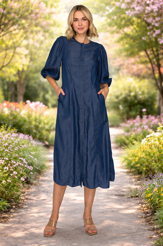 Chambray Denim Dress￼