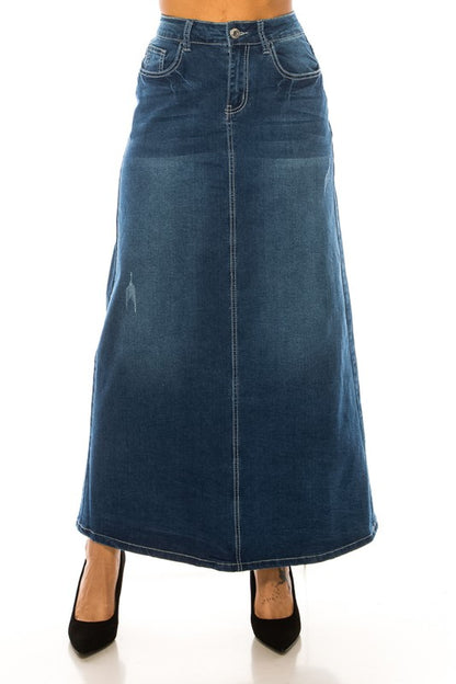 Vintage Wash Denim with crisscross pocket design
