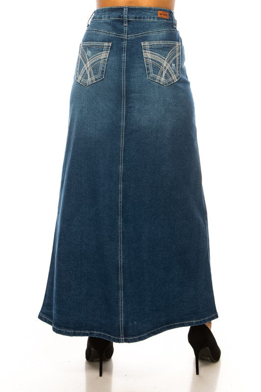 Vintage Wash Denim with crisscross pocket design