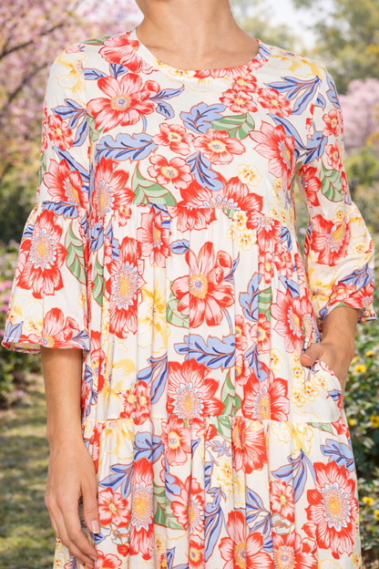 Multi Floral Tunic Dress