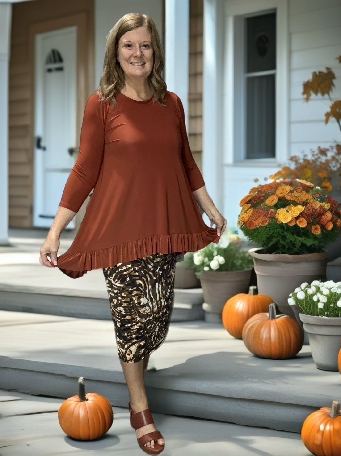 Brown Zebra Skirt 27"/29"