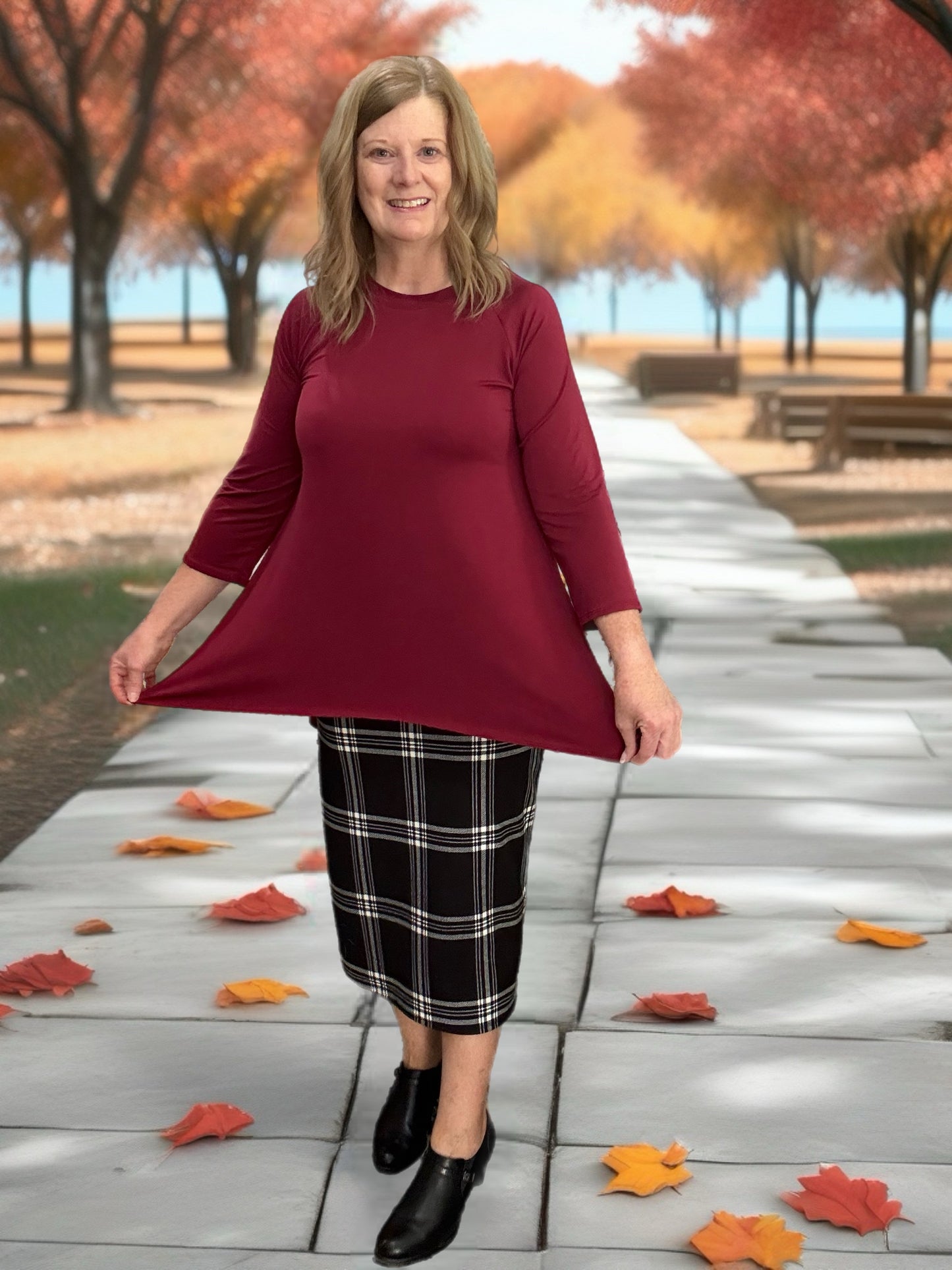 Black Plaid 32"/33"  & 27"/29"Skirt
