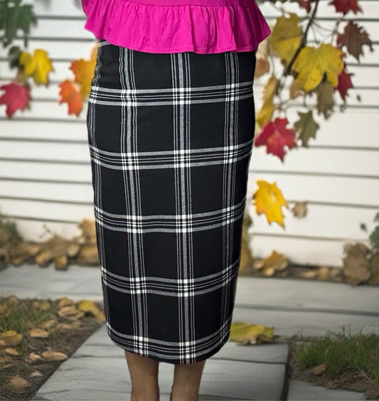 Black Plaid 32"/33"  & 27"/29"Skirt