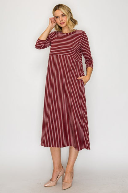 Haley-Striped Dress-6 Colors
