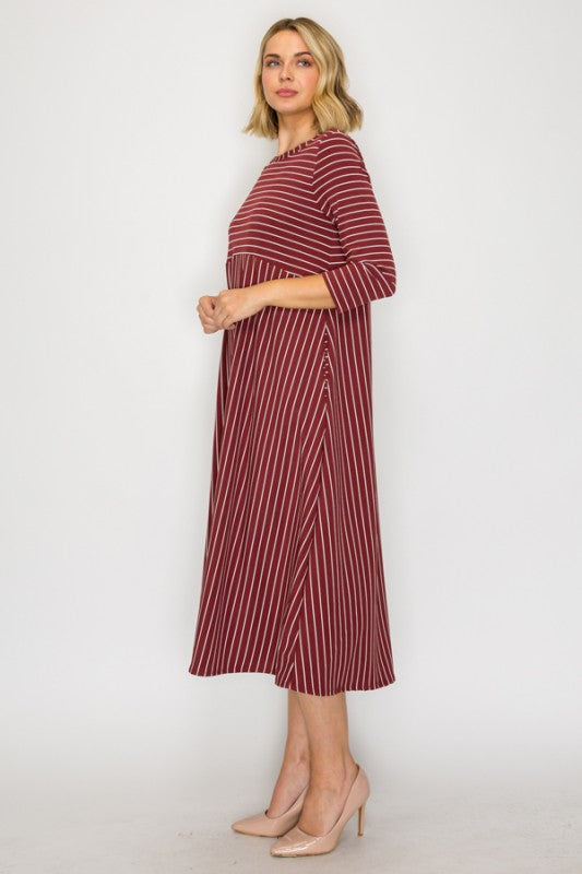 Haley-Striped Dress-6 Colors