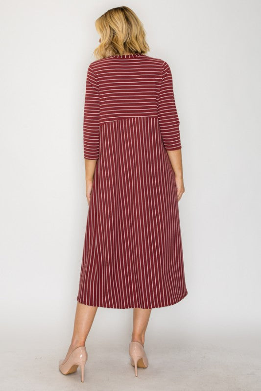 Haley-Striped Dress-6 Colors