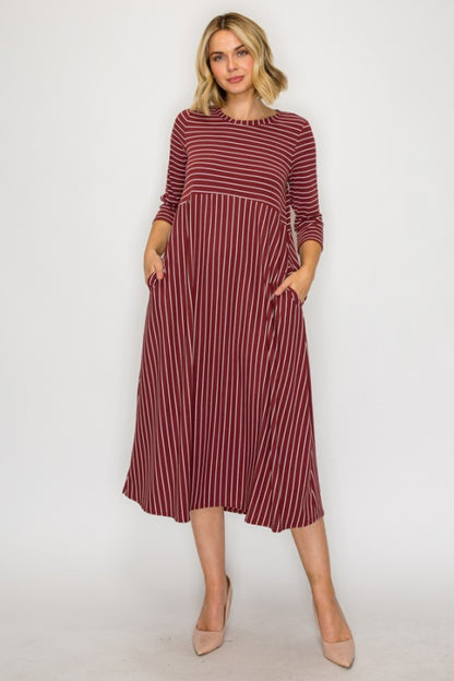Haley-Striped Dress-6 Colors