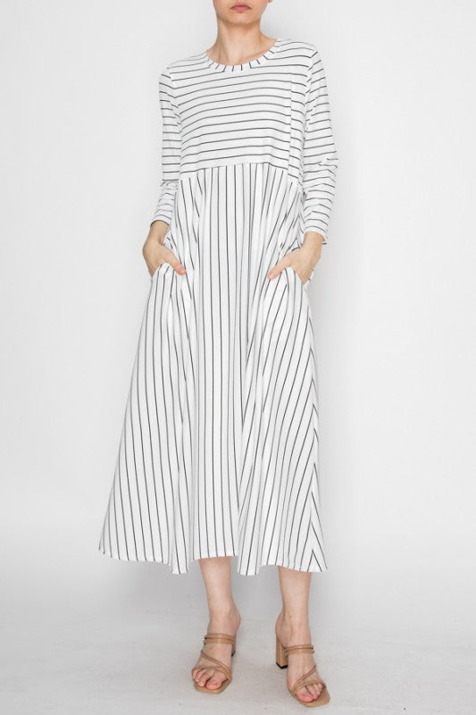 Haley-Striped Dress-6 Colors