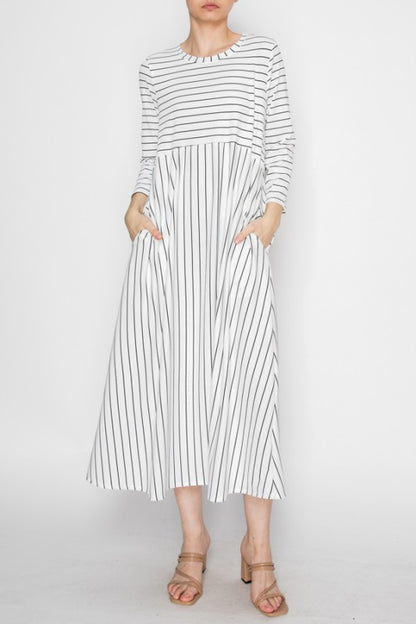 Haley-Striped Dress-6 Colors