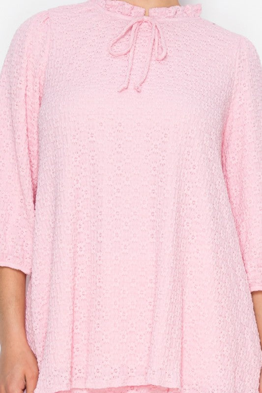 Textured Lace Tunic-3 Colors