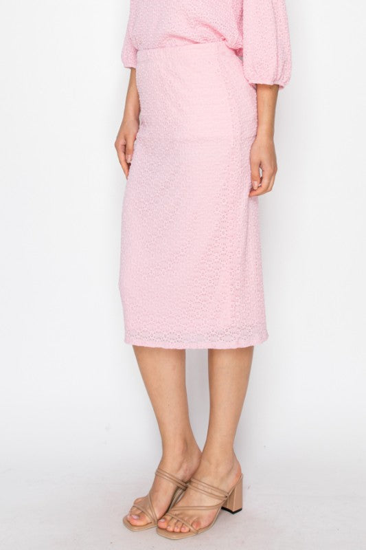 Textured Lace Skirt-3 Colors