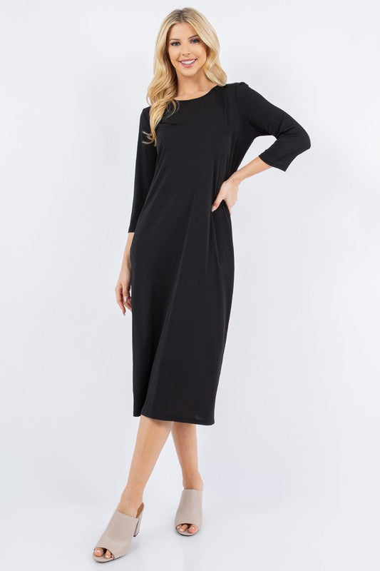 Layering Dress-3/4 Sleeve-9 Colors