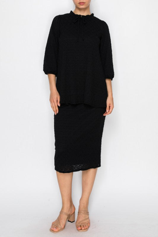 Textured Lace Skirt-3 Colors