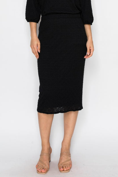 Textured Lace Skirt-3 Colors