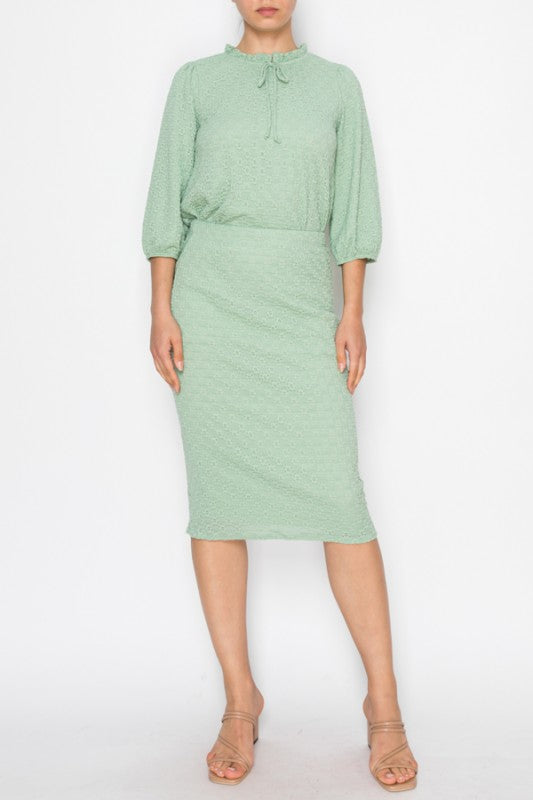 Textured Lace Skirt-3 Colors