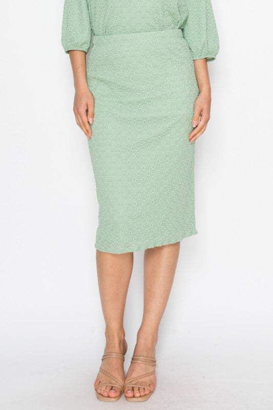 Textured Lace Skirt-3 Colors