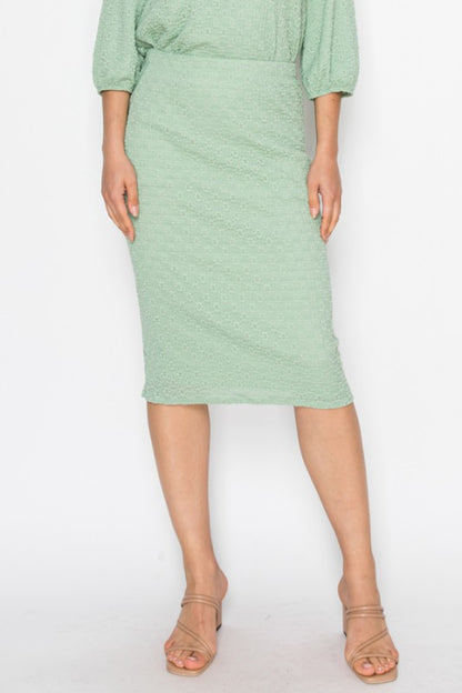 Textured Lace Skirt-3 Colors