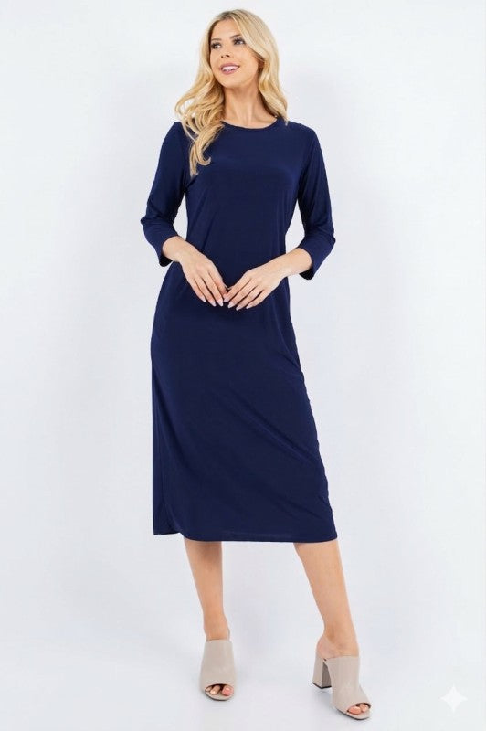 Layering Dress-3/4 Sleeve-9 Colors
