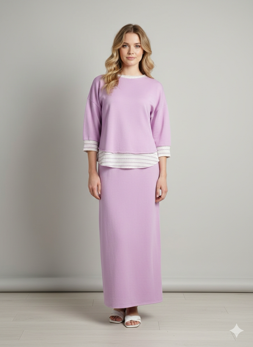 French Terry Skirt Set-Final Sale No Returns or Exchanges