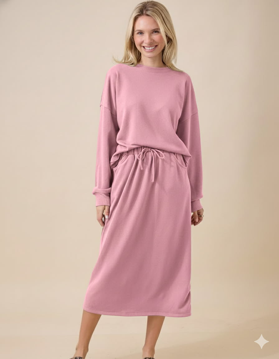 French Terry Skirt-Final Sale No Returns or Exchanges